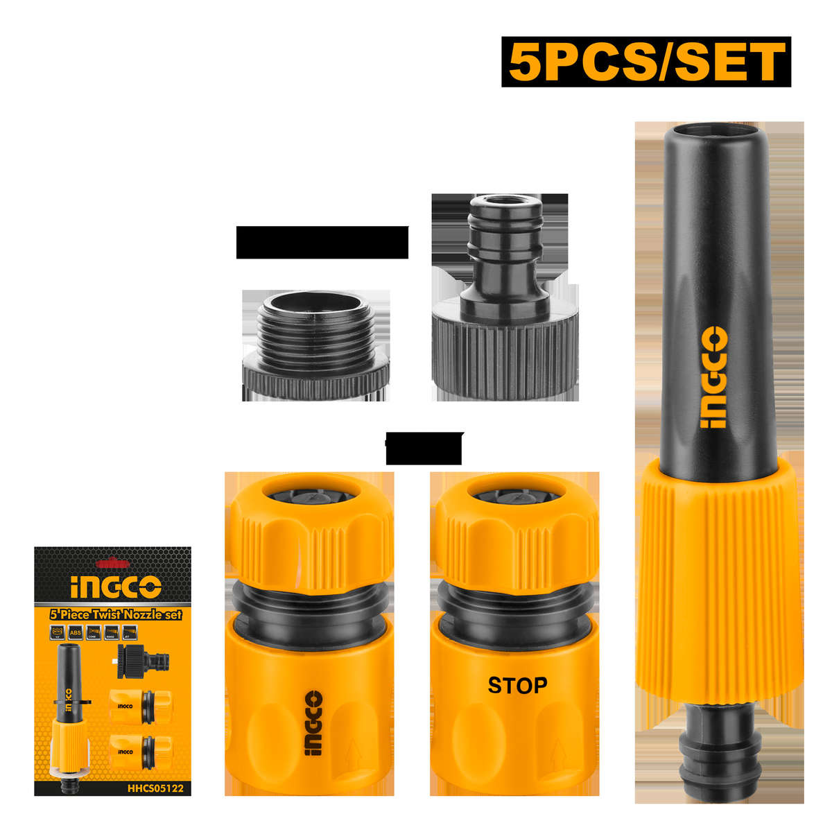 Ingco - Twist Nozzle Set (5 Piece) - Ingco - Twist Nozzle Set (5 Piece)