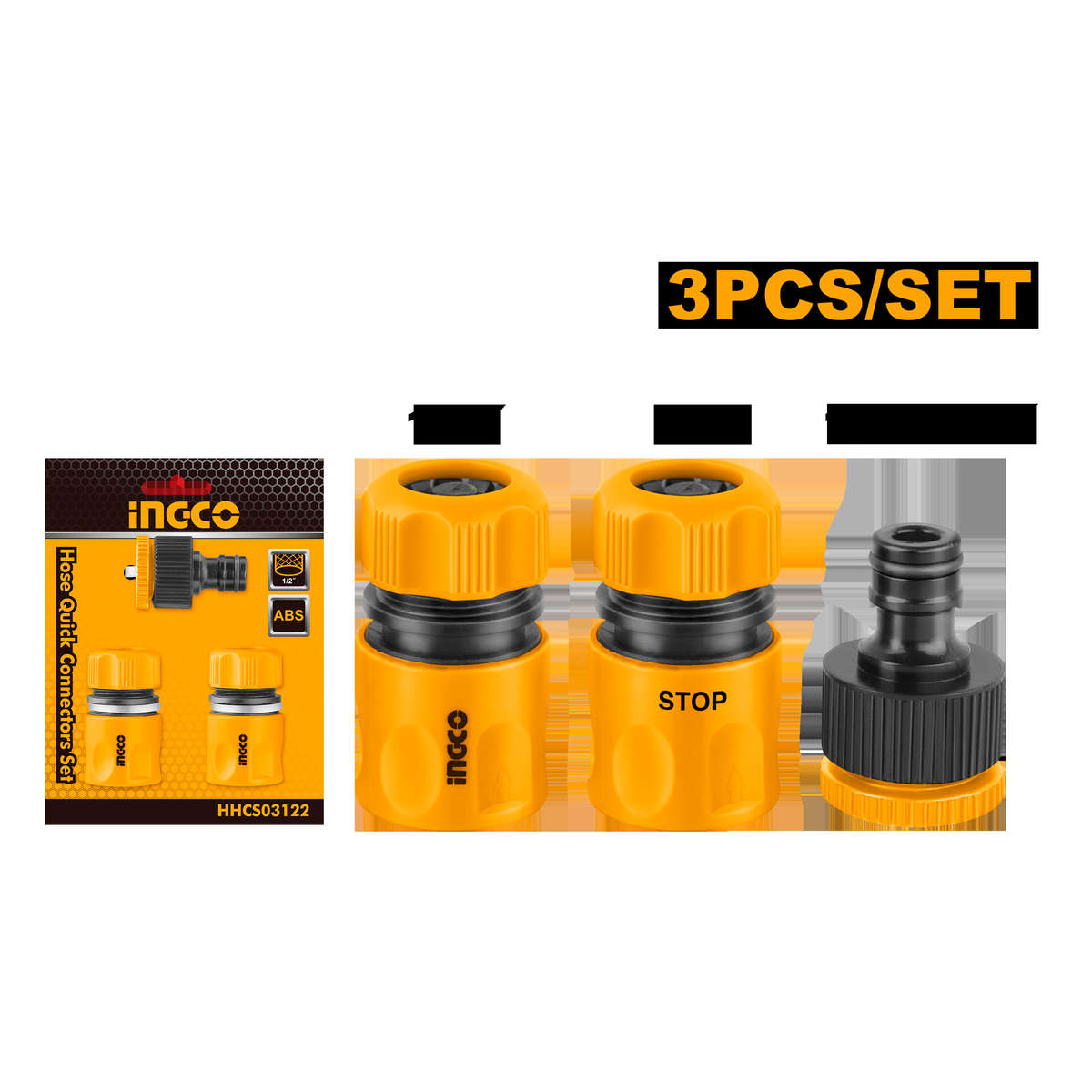 Ingco - Hose Quick Connector Set (3 Piece) - Ingco - Hose Quick Connector Set (3 Piece)