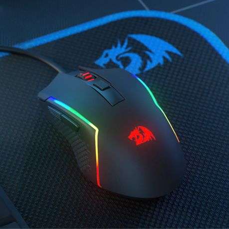 Redragon - Trident 10000DPI 6-Button RGB Gaming Mouse - Black - Redragon - Trident 10000DPI 6-But...