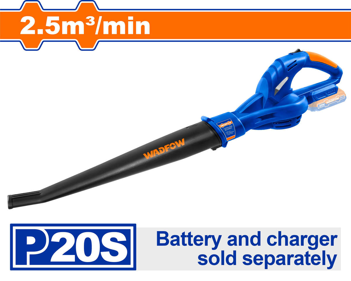 Wadfow - Cordless Blower (20V) 2.5 m per min - Tool Only - Wadfow - Cordless Blower (20V) 2.5 m p...