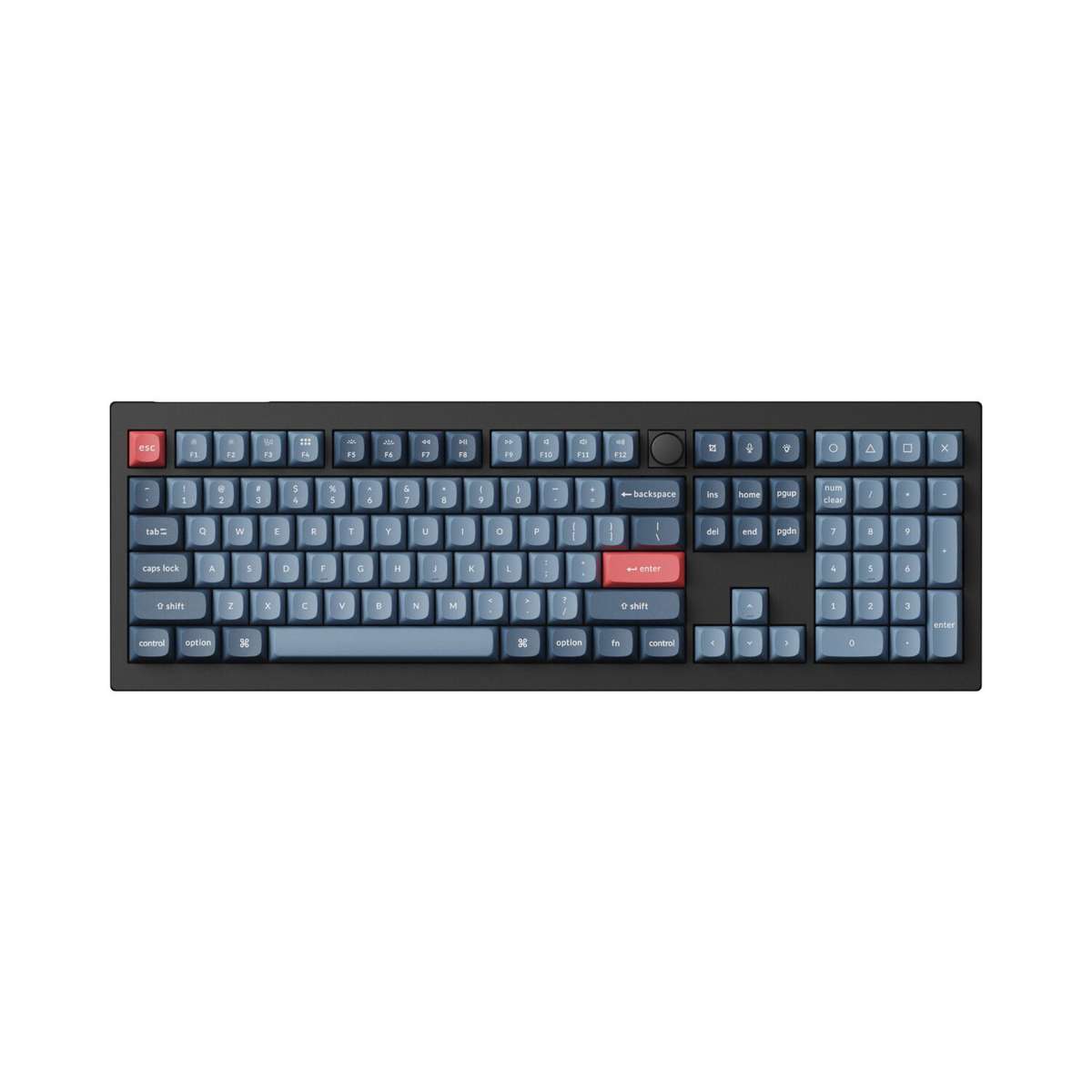 Keychron - V6 Max Qmk/Via Red Wireless Custom Mechanical Keyboard | Red Switch - Black - Keychron...