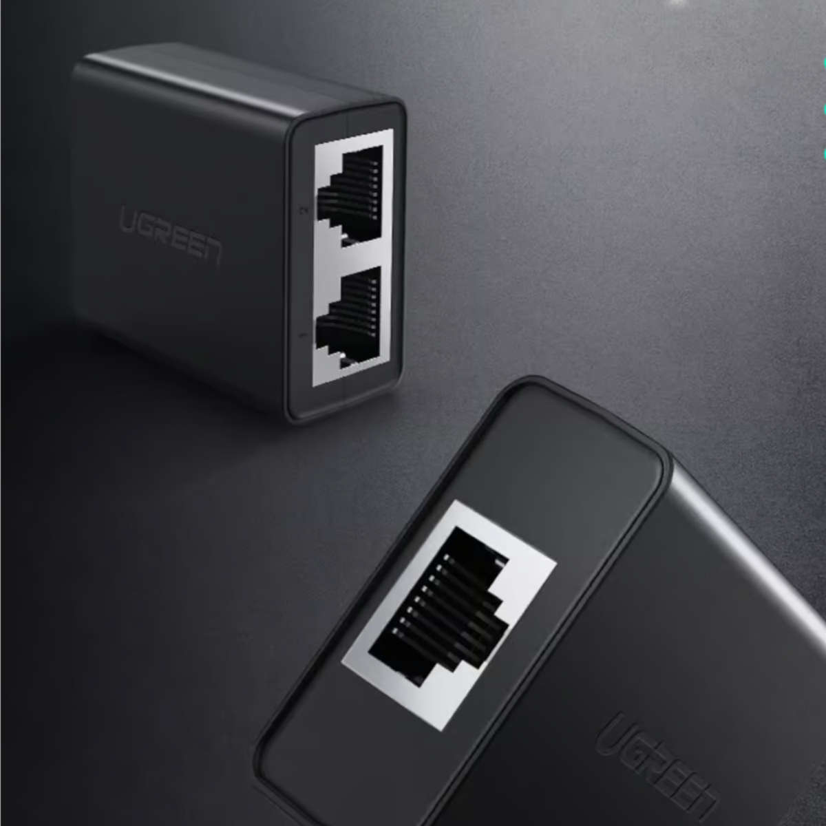 Ugreen - RJ45 Splitter Adapter 2 Pack (Black) - Ugreen - RJ45 Splitter Adapter 2 Pack (Black)