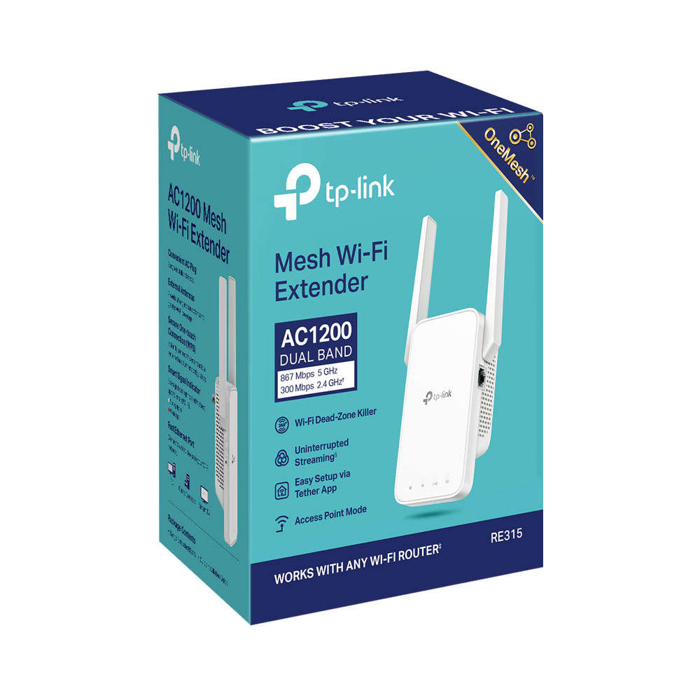 Tp-Link - RE315 - AC1200 Mesh WI-FI Range Extender - Tp-Link - RE315 - AC1200 Mesh WI-FI Range Ex...