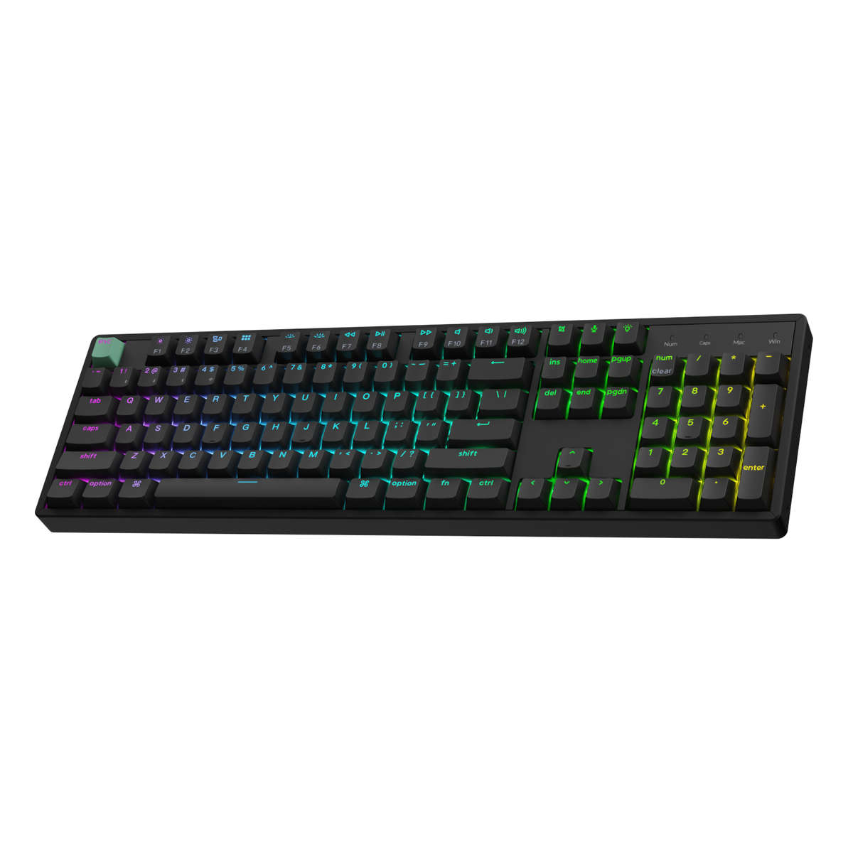Keychron - K10 HE 100% Hot-Swap Gateron Dbl-Rail Nebula Switch RGB Wireless Keyboard - Black - Ke...
