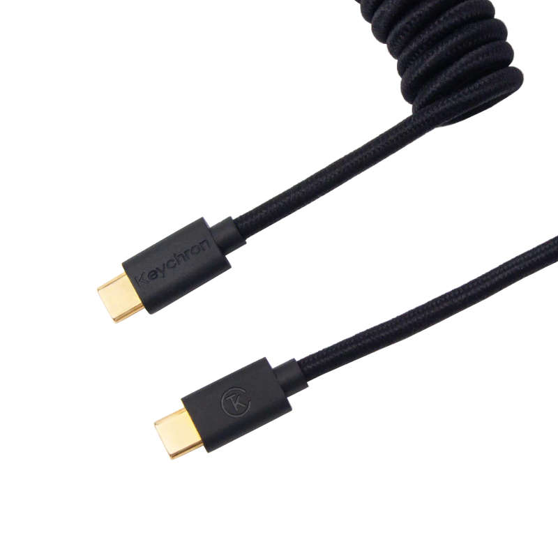 Keychron - Coiled Aviator Cable - Mint/Straight - Keychron - Coiled Aviator Cable - Mint/Straight