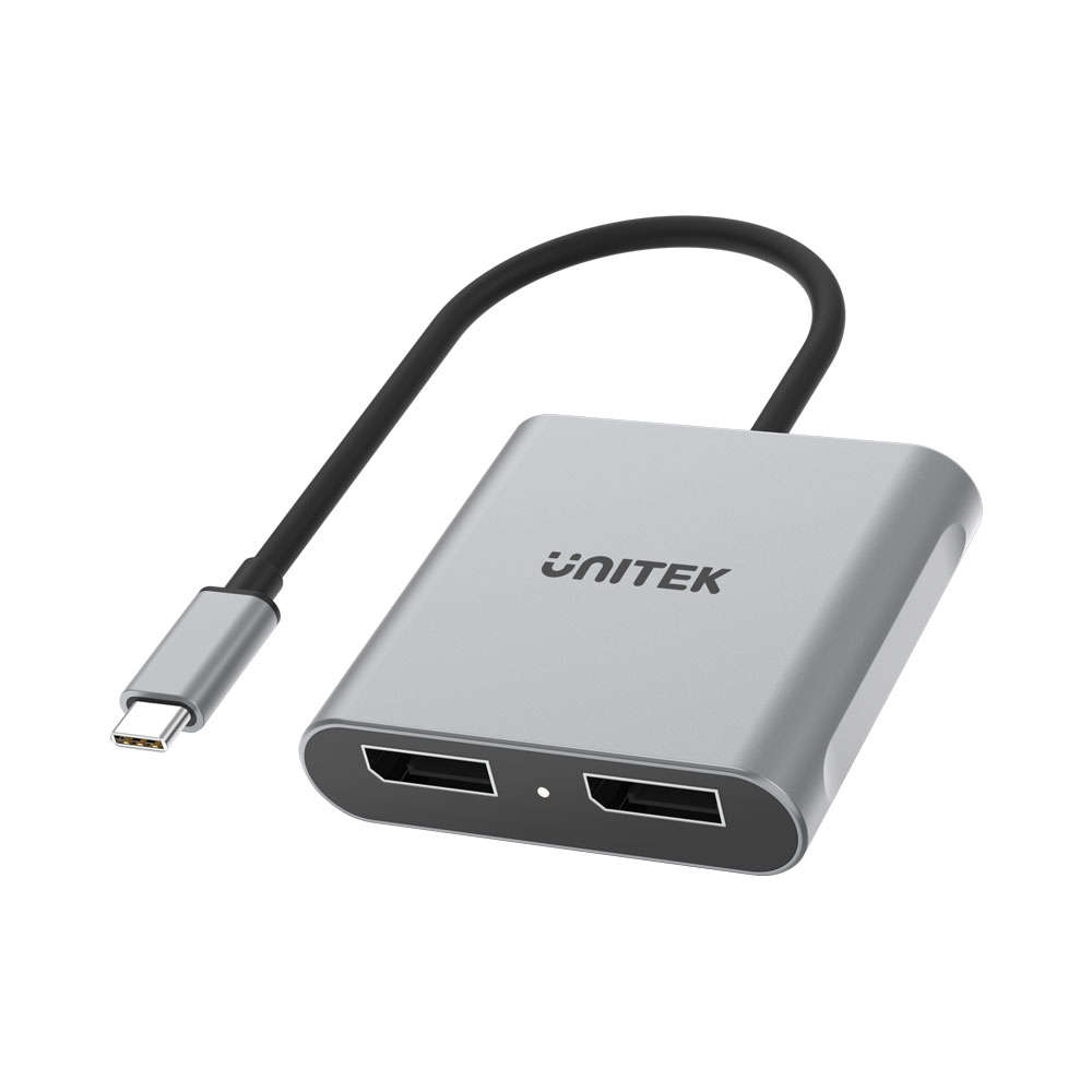 Unitek - V1404A USB Type-C To 8K @60Hz Dual Displayport 1.4 Adapter - Unitek - V1404A USB Type-C ...