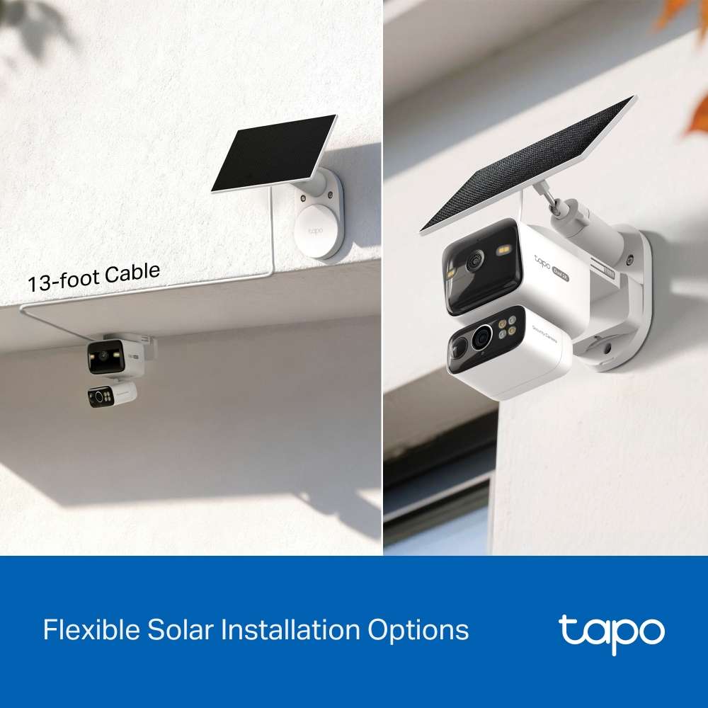 TP-Link TAPO - Tp-Link - TAPO - C645D Kit Solar-Powered 2K 3MP Dual-Lens Pan/Tilt Security Camera...
