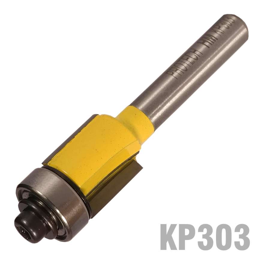 Pro-Tech - Trim Bit 1/2' X 1/2'With Bottom Bearing 1/4' Shank - Pro-Tech - Trim Bit 1/2' X 1/2'Wi...