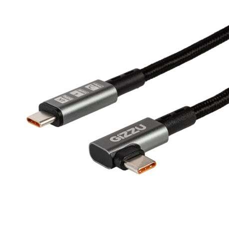 Gizzu - 100W 10Gbps Type-C Angled 1m Cable - Gizzu - 100W 10Gbps Type-C Angled 1m Cable
