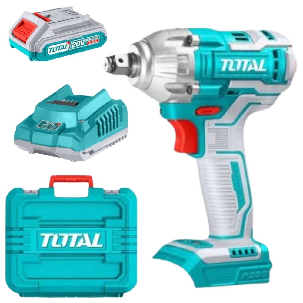 Total Tools - Cordless Impact Wrench (300nm) with 2.0Ah Battery & Charger - Total Tools - Cordles...
