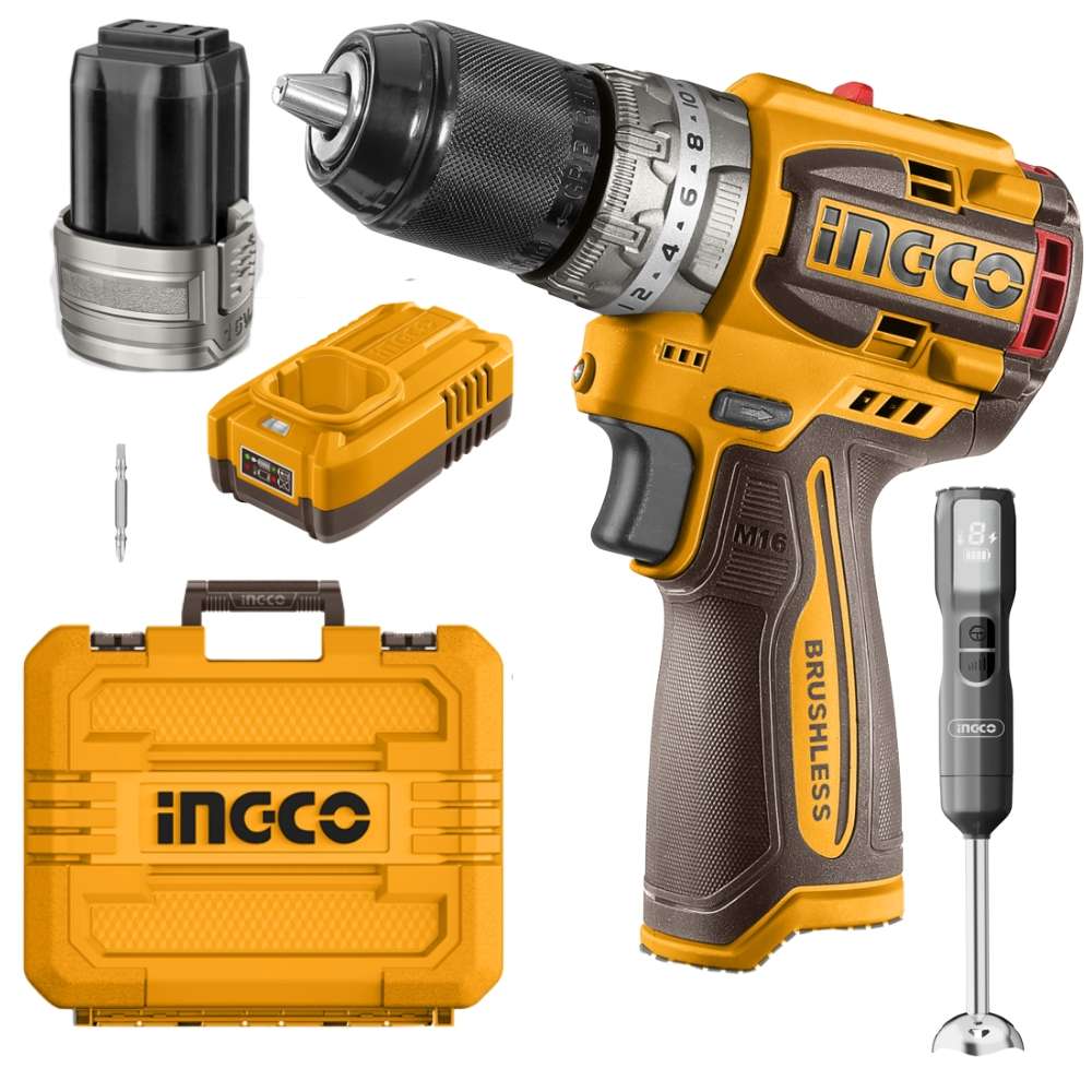 Ingco - Cordless Drill & Hand Blender Combo Kit -16V - Ingco - Cordless Drill & Hand Blender Comb...
