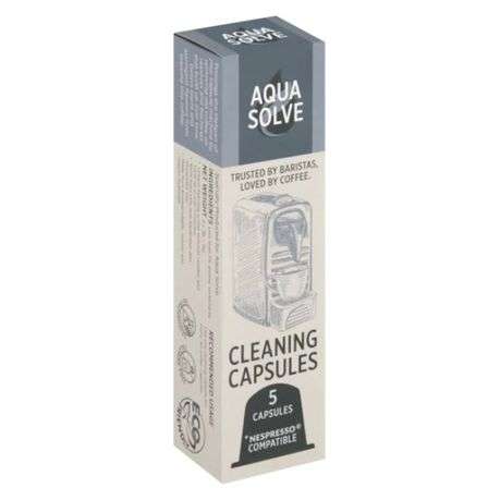 5 Pack (3g Each) Aqua Solve Coffee Machine Cleaning Capsules - 5 Pack (3g Each) Aqua Solve Coffee...