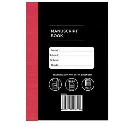 A5 Durable Soft Cover Manuscript Book - 96 Pages - A5 Durable Soft Cover Manuscript Book - 96 Pages