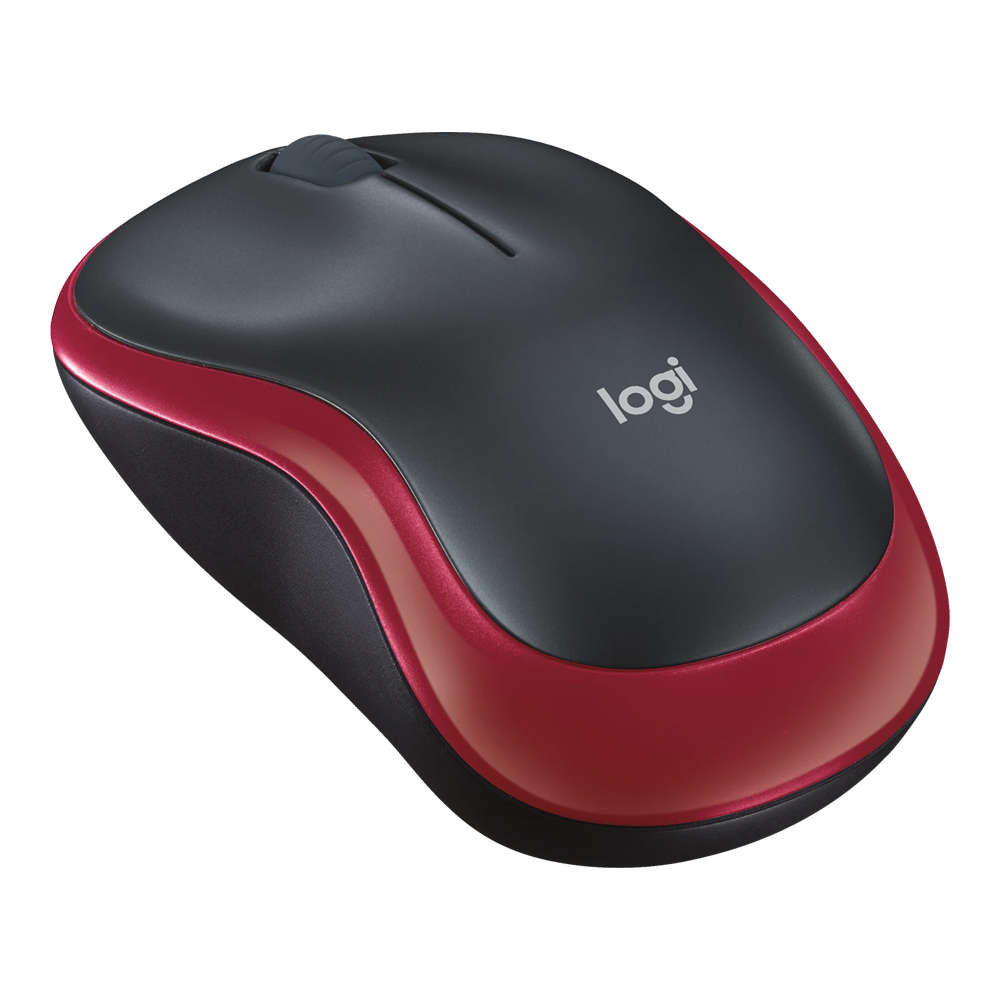 Logitech - M185 Wireless Mouse - Red (910-002237) - Logitech - M185 Wireless Mouse - Red (910-002...
