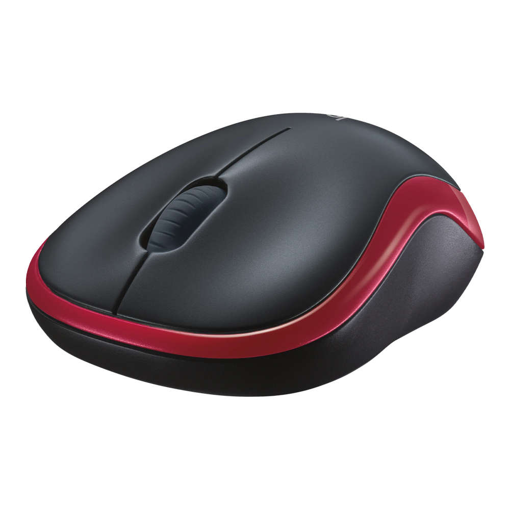 Logitech - M185 Wireless Mouse - Red (910-002237) - Logitech - M185 Wireless Mouse - Red (910-002...