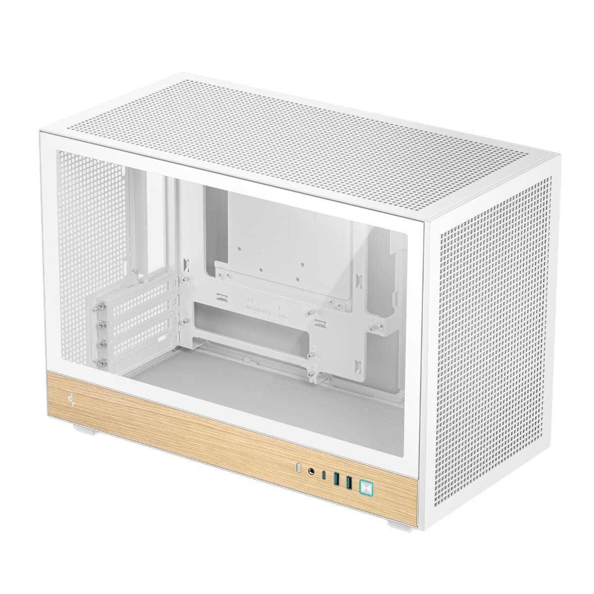 DEEPCOOL - CH260 Wood mATX Gaming Chassis White - DEEPCOOL - CH260 Wood mATX Gaming Chassis White