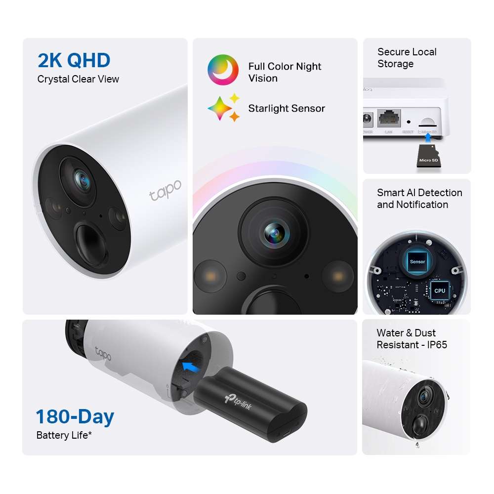 Tp-Link - Tapo C420S1 Wire-Free 2K QHD Security Camera with AI Detection - Tp-Link - Tapo C420S1 ...