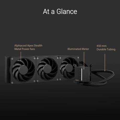 ASRock - Asus - ASRock - PRO 360 ARGB All-in-one Liquid CPU Cooler - Black - ASRock - Asus - ASRo...