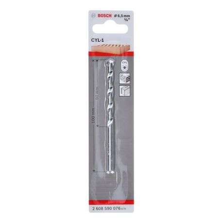 Bosch - CYL-1 Masonry Drill Bit 6,5 x 60 x 100 mm, d 5,2 mm - Bosch - CYL-1 Masonry Drill Bit 6,5...