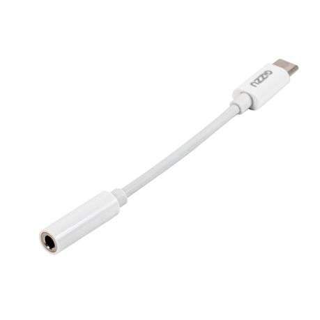 Gizzu - USB Type-C to 3.5mm AUX Audio Adapter - White - Gizzu - USB Type-C to 3.5mm AUX Audio Ada...
