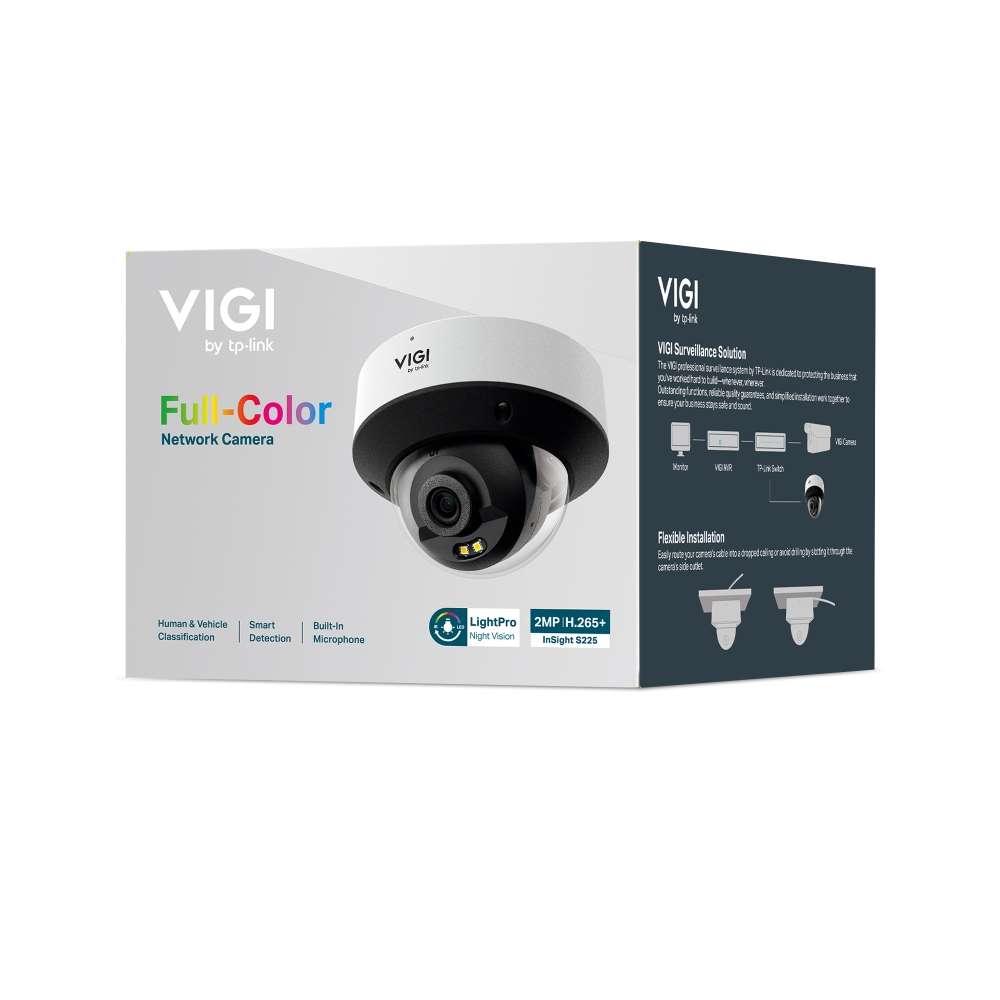 Tp-Link - Vigi Dome IP Camera 2MP Full Color 2.8mm - Tp-Link - Vigi Dome IP Camera 2MP Full Color...