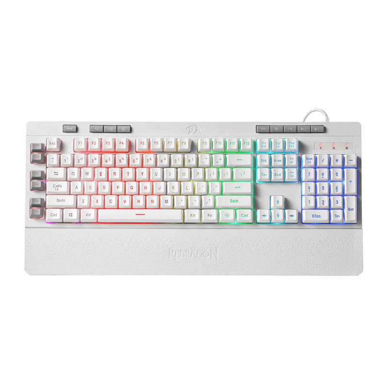 Redragon - Shiva Membrane Keyboard - White - Redragon - Shiva Membrane Keyboard - White