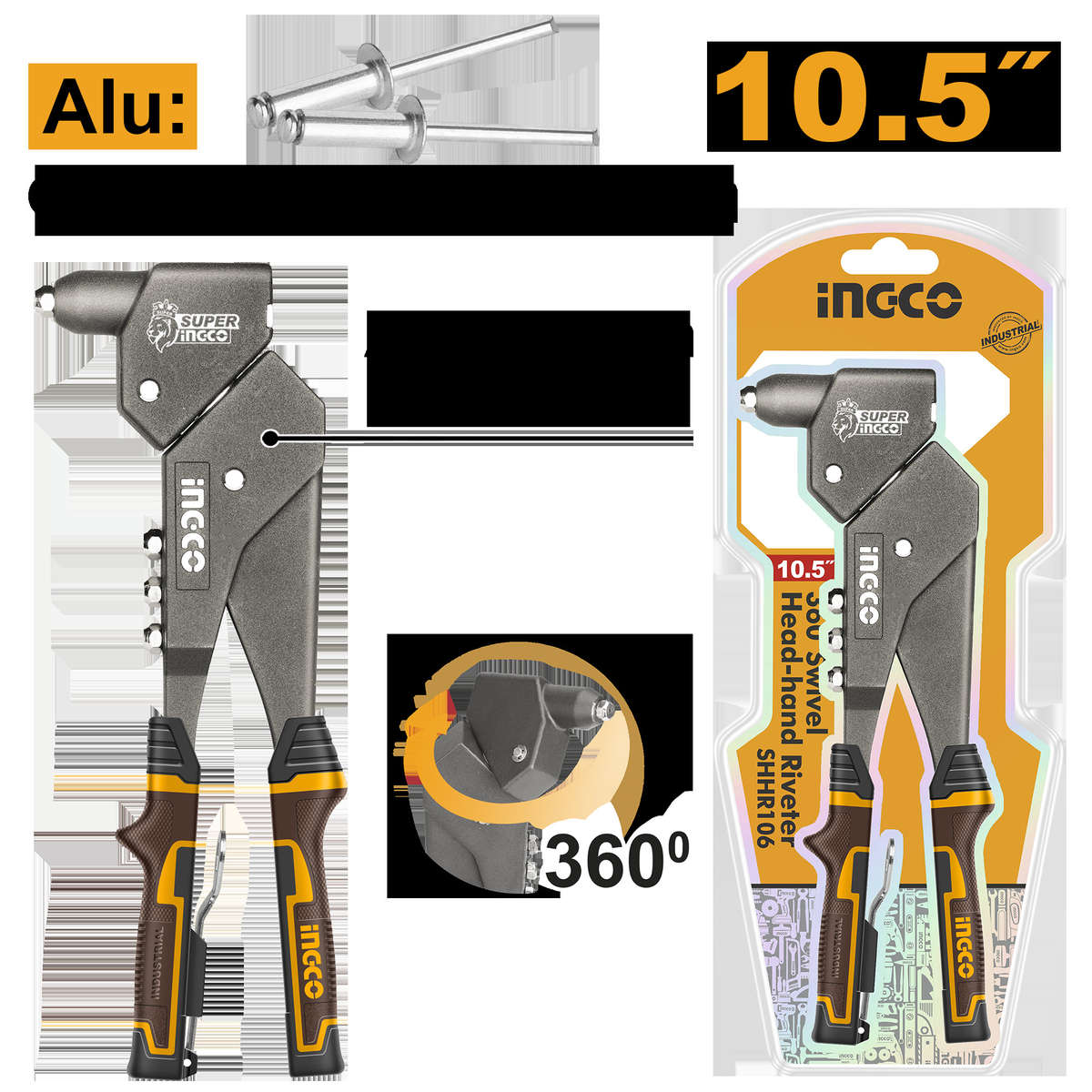 Ingco -  Swivel Head-hand Riveter - Ingco -  Swivel Head-hand Riveter