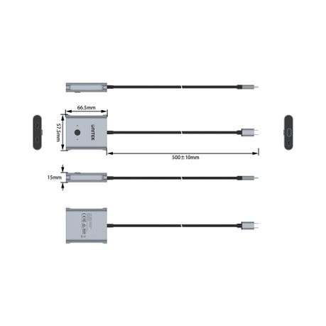 Unitek - D1078A | USB Type-C 4K Bi-Directional Switch - Unitek - D1078A | USB Type-C 4K Bi-Direct...