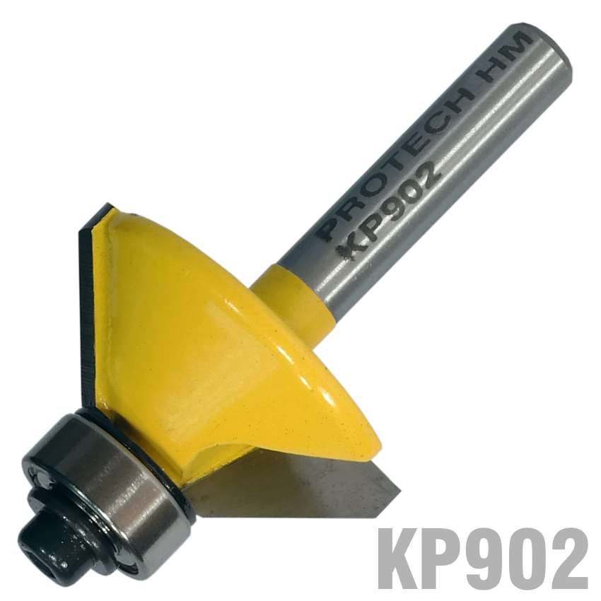 Pro-Tech - Chamfer Bit Tct 45° 1 3/16' X 1/2' X 1/4' Shank - Pro-Tech - Chamfer Bit Tct 45° 1 3...