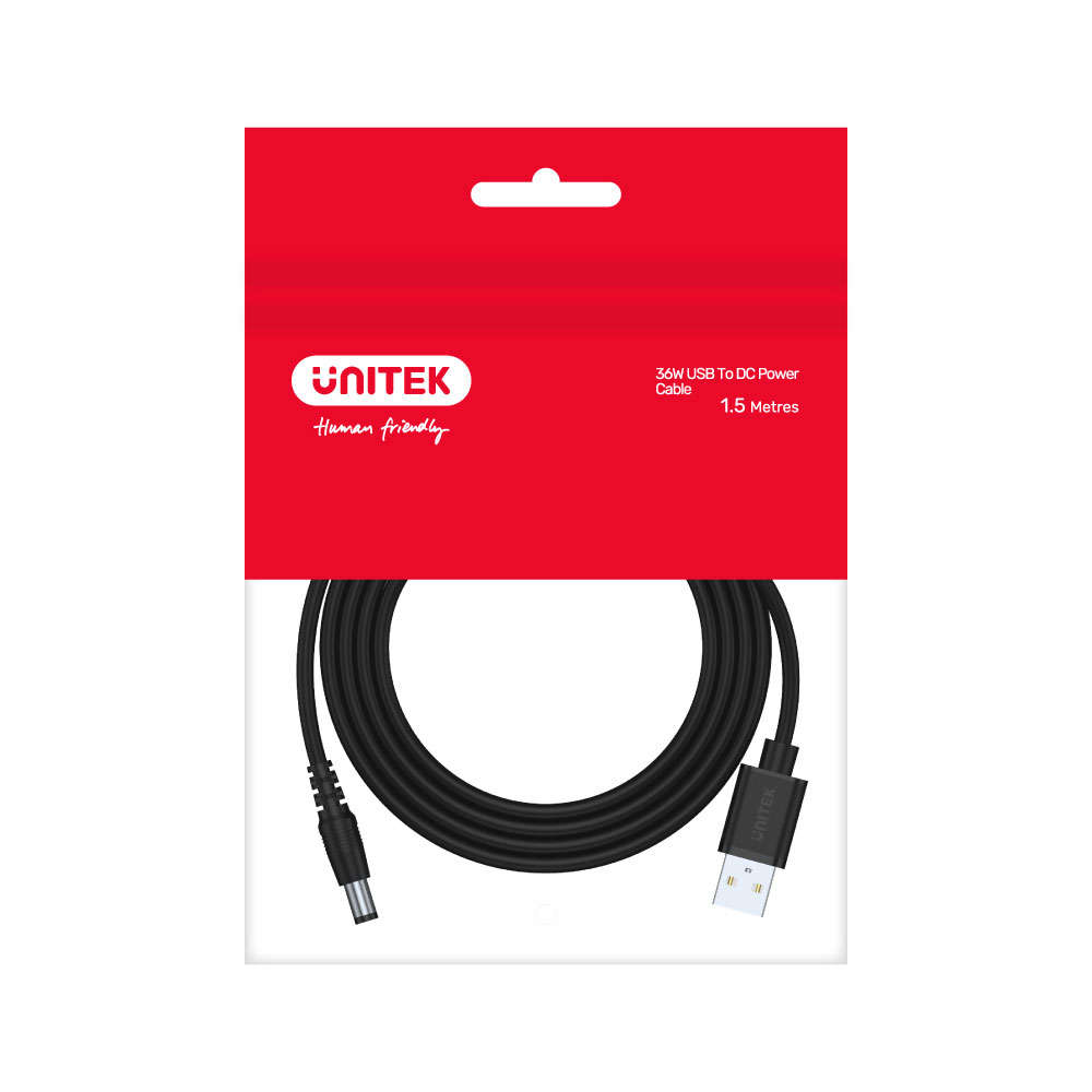 Unitek - USB to DC 5.5 Power Cord - Unitek - USB to DC 5.5 Power Cord