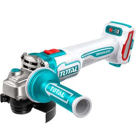 Total tools - Cordless Angle Grinder with 2x5Ah Batteries, Charger & Discs - Total tools - Cordle...