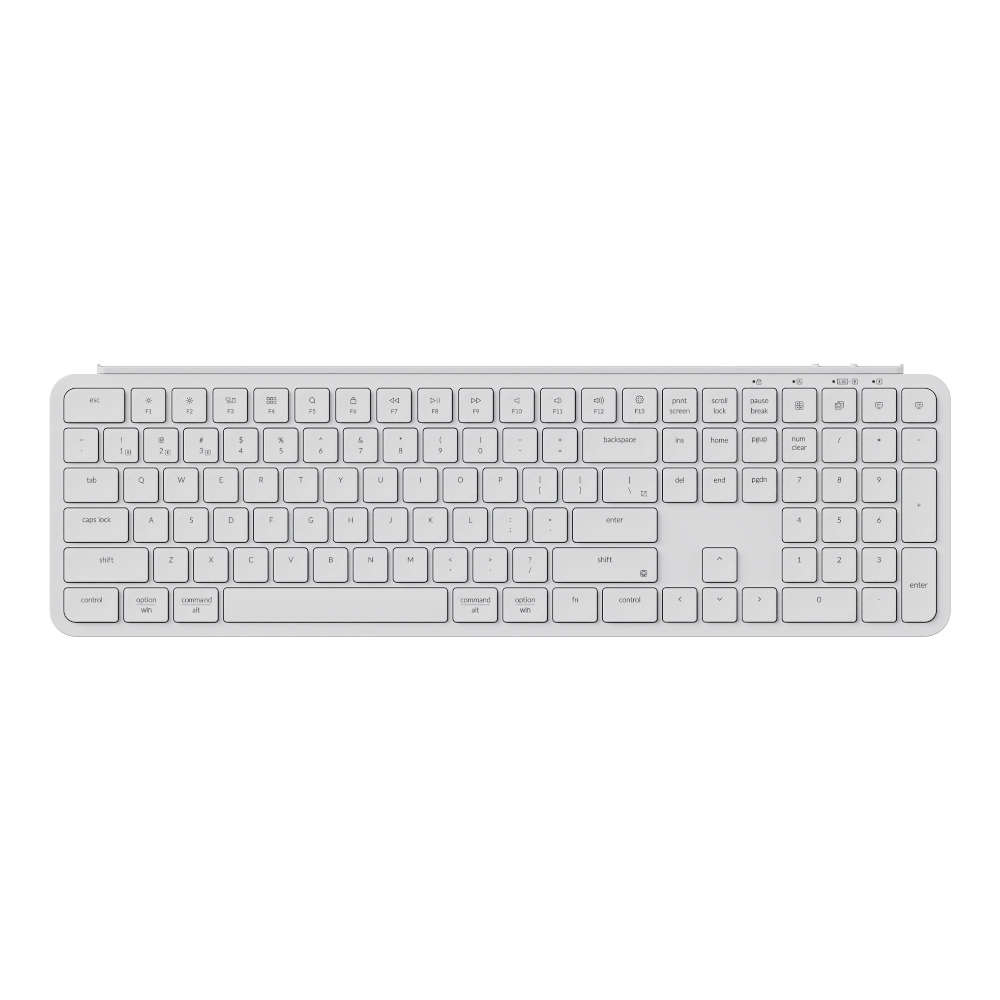 Keychron - B6 Pro Ultra-Slim 100% Wireless Keyboard - Ivory White - Keychron - B6 Pro Ultra-Slim ...