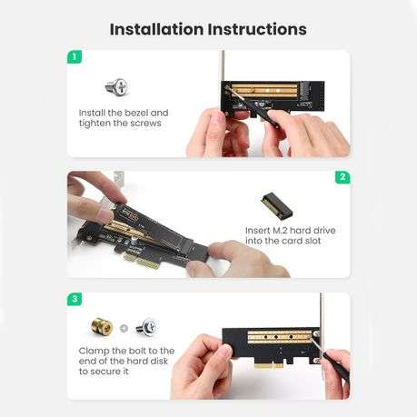 Ugreen - CM302 M.2 M/B-Key to PCI-E 3.0 Expansion Card - Ugreen - CM302 M.2 M/B-Key to PCI-E 3.0 ...