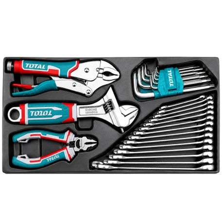 Total tools - 136 Piece Mechanics Hand Tool Set in Metal Toolbox - Total tools - 136 Piece Mechan...