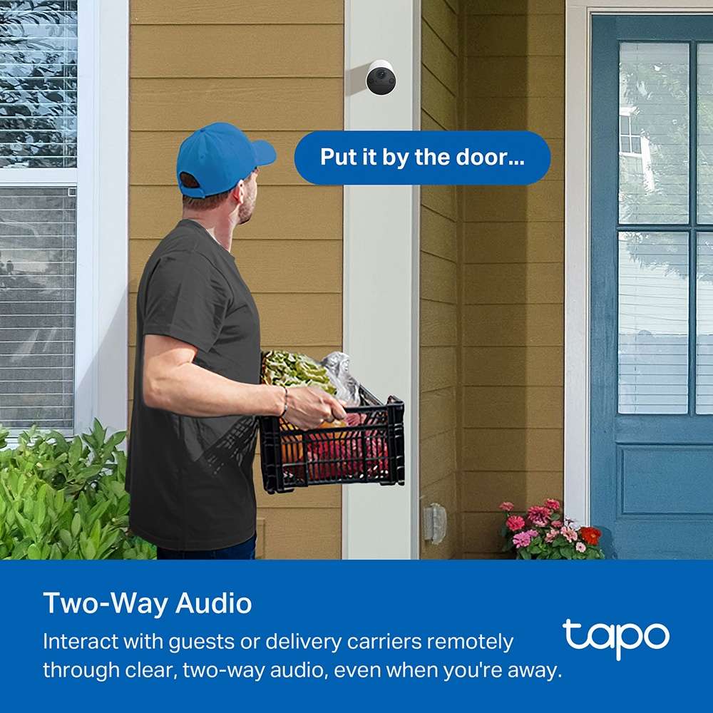 Tp-Link - Tapo Tc82 3MP Smart Wire-Free Indoor/Outdoor Security Camera With Colour Night Vision -...