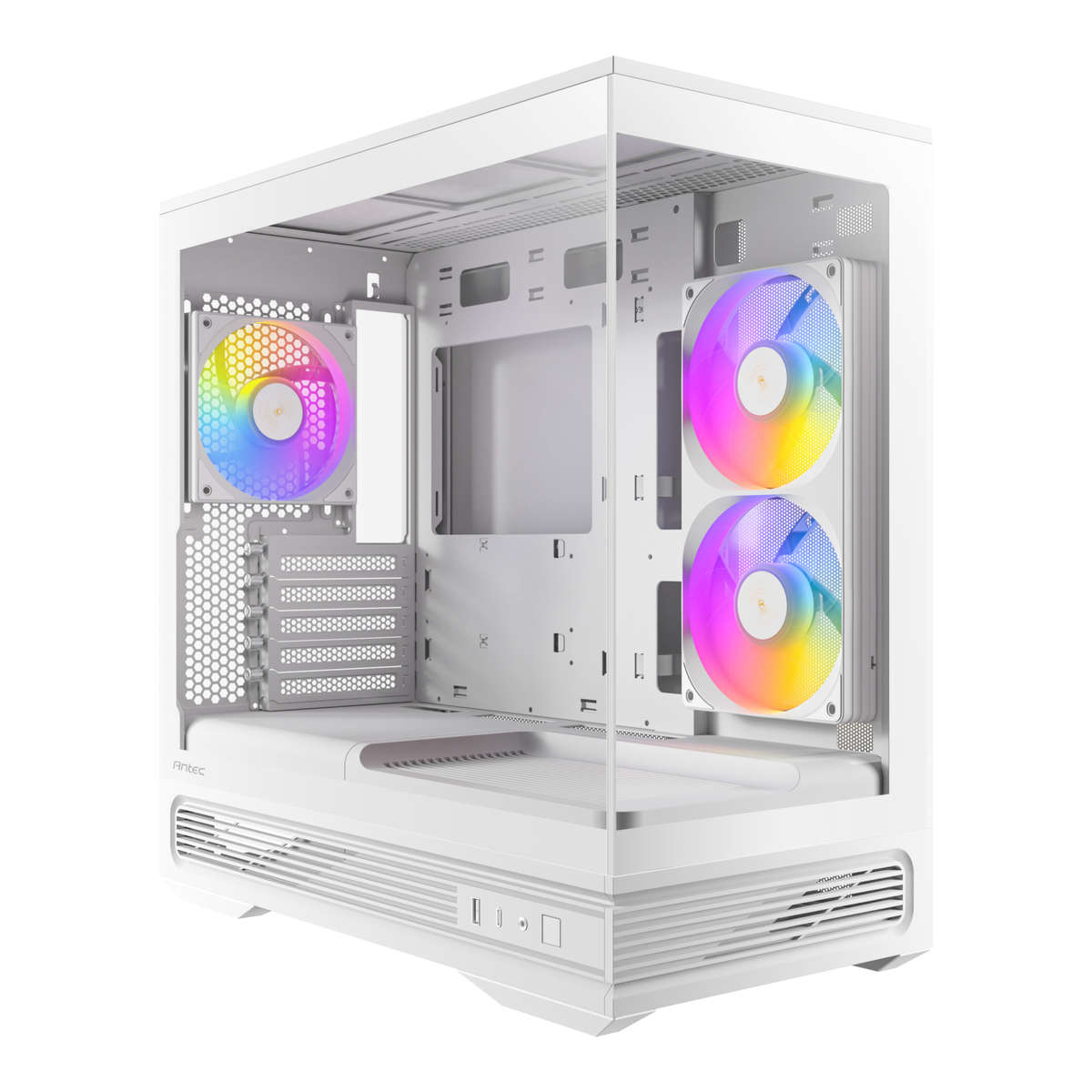 Antec - C2M ARGB Compact Micro-ATX Gaming Chassis - White - Antec - C2M ARGB Compact Micro-ATX Ga...
