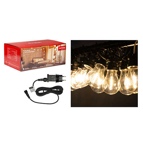 Eurolux - String Lights LED Warm White 7.5m - 10 Pack - Eurolux - String Lights LED Warm White 7....