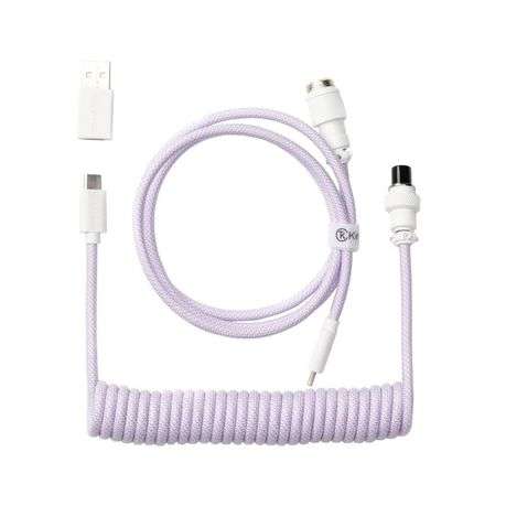Keychron - Coiled Aviator Cable - Light Purple/Straight - Keychron - Coiled Aviator Cable - Light...
