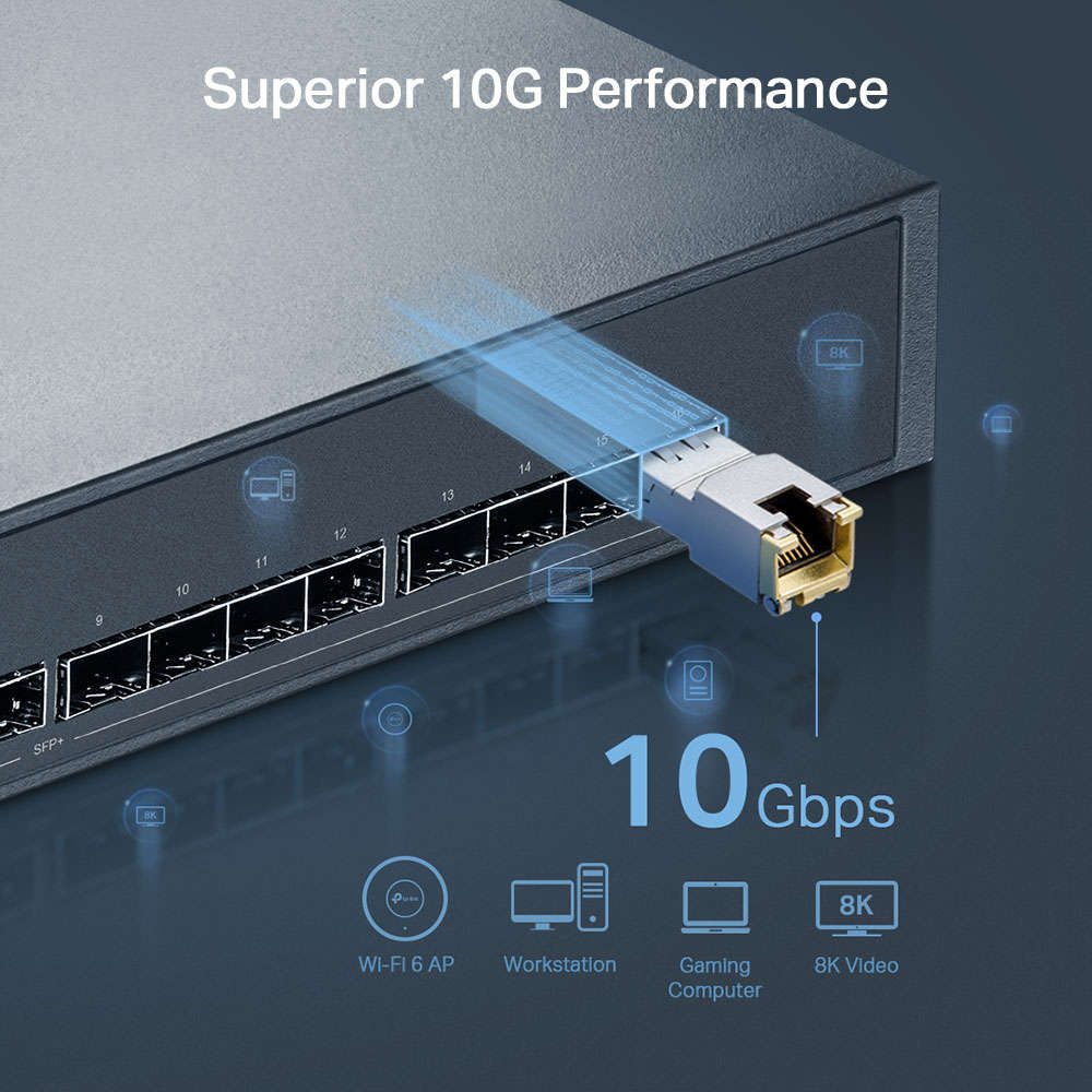 Tp-Link - 10G Base-T RJ45 SFP+ Module - Tp-Link - 10G Base-T RJ45 SFP+ Module