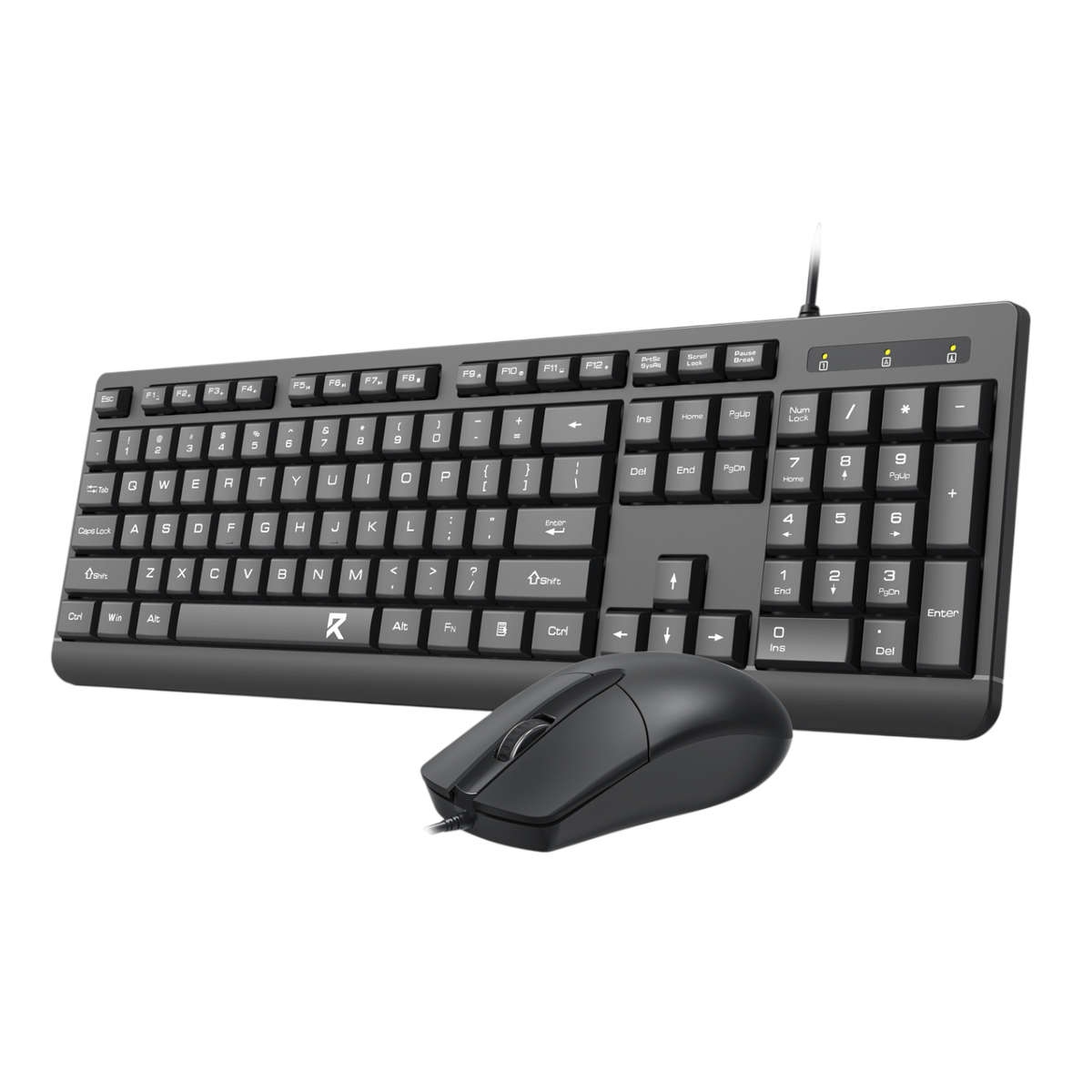Redragon - BS-7543 Wired Keyboard and Mouse Combo - Black - Redragon - BS-7543 Wired Keyboard and...