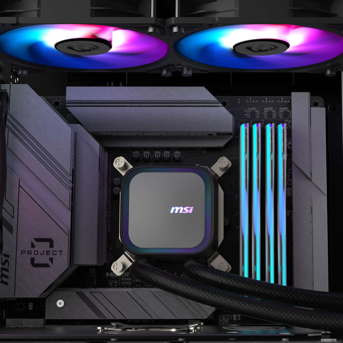 MSI - MAG Coreliquid A13 240 AIO Liquid CPU Cooler - Black - MSI - MAG Coreliquid A13 240 AIO Liq...