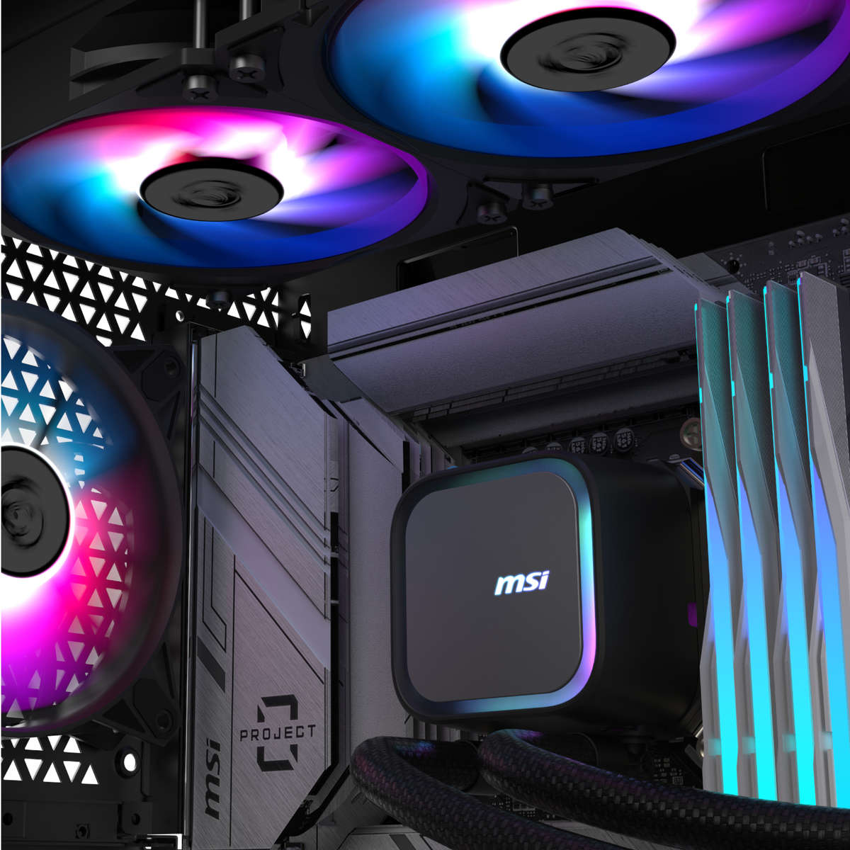 MSI - MAG Coreliquid A13 240 AIO Liquid CPU Cooler - Black - MSI - MAG Coreliquid A13 240 AIO Liq...
