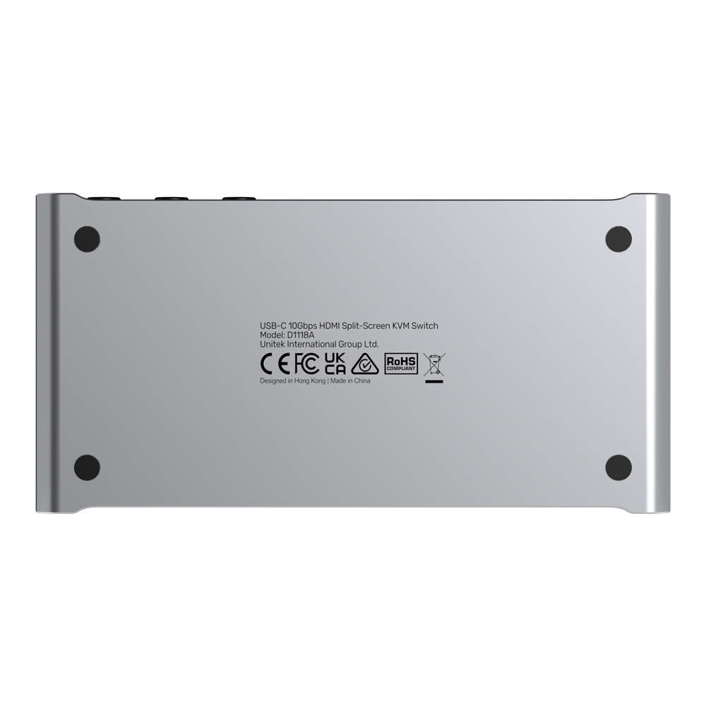 Unitek - D1118A USB Type-C 10Gbps 4K @30Hz HDMI Split-Screen Kvm Switch - Unitek - D1118A USB Typ...