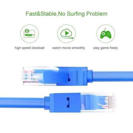 Ugreen - Cat6 UTP Flat Ethernet Blue Cable - 1 Metre - Ugreen - Cat6 UTP Flat Ethernet Blue Cable...
