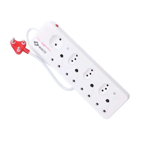 Waco - 8 Way Multiplug with Surge Protection and Shutters - Waco - 8 Way Multiplug with Surge Pro...