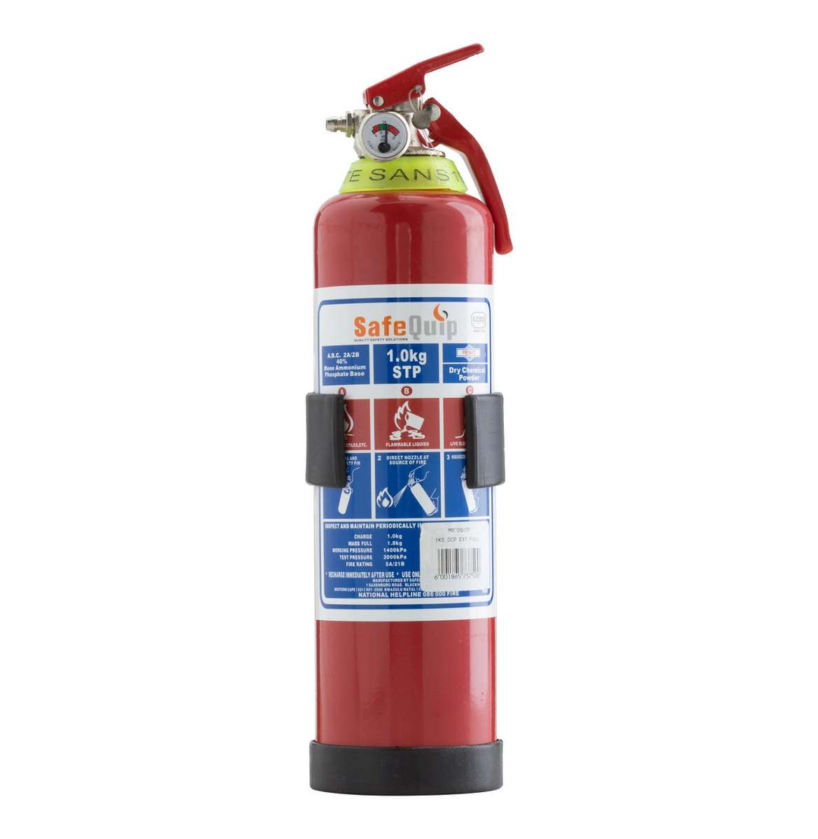 Safequip - DCP Fire Extinguisher Medium (1kg) with bracket - Safequip - DCP Fire Extinguisher Med...