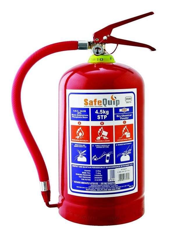 Safe-Quip 4.5kg DCP Fire Extinguisher - Safe-Quip 4.5kg DCP Fire Extinguisher
