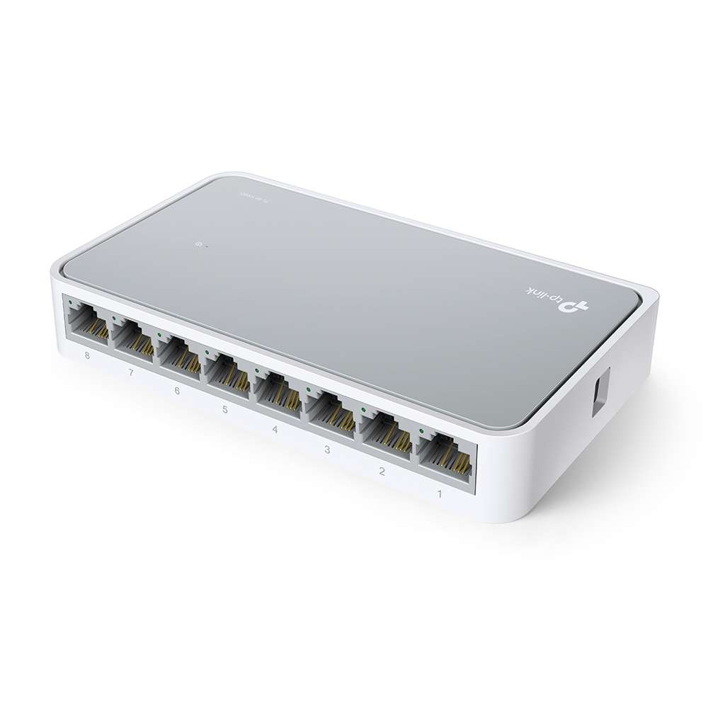 Tp-Link - SF1008D 8-Port 10/100Mbps Desktop Switch Green Tech Plug & Play - Tp-Link - SF1008D 8-P...