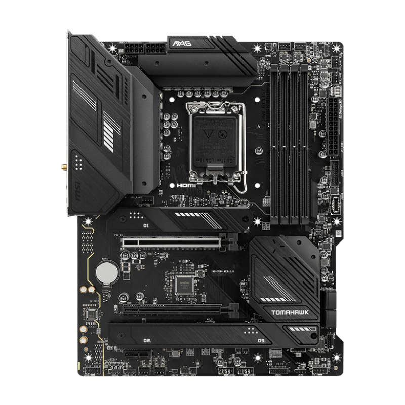 MSI - Tomahawk 12th/13th Gen Intel Core DDR5 Gaming Motherboard - Black - MSI - Tomahawk 12th/13t...