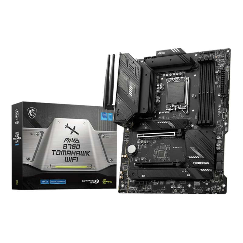 MSI - Tomahawk 12th/13th Gen Intel Core DDR5 Gaming Motherboard - Black - MSI - Tomahawk 12th/13t...